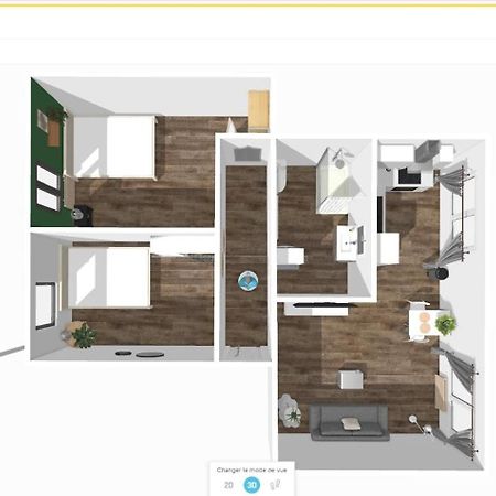 # Le 2 # Tres Beau T3 1Er Etage Tout Confort, Neuf, Mulhouse Centre 외부 사진